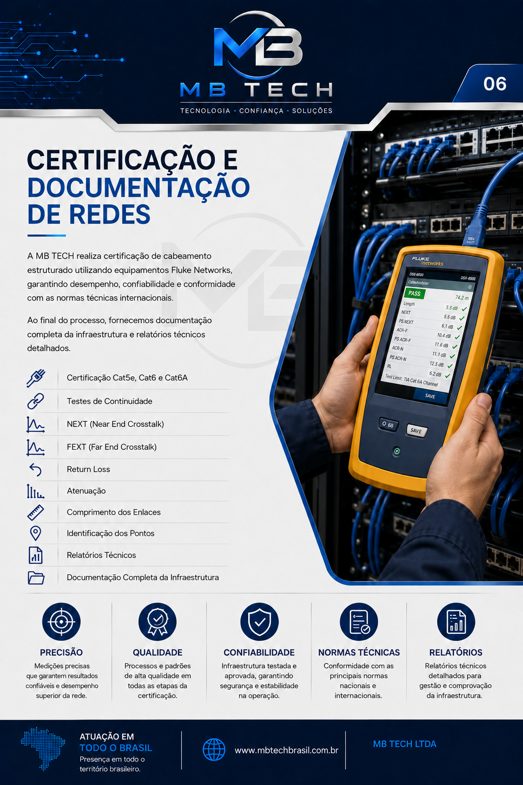 Certificação e documentação de redes