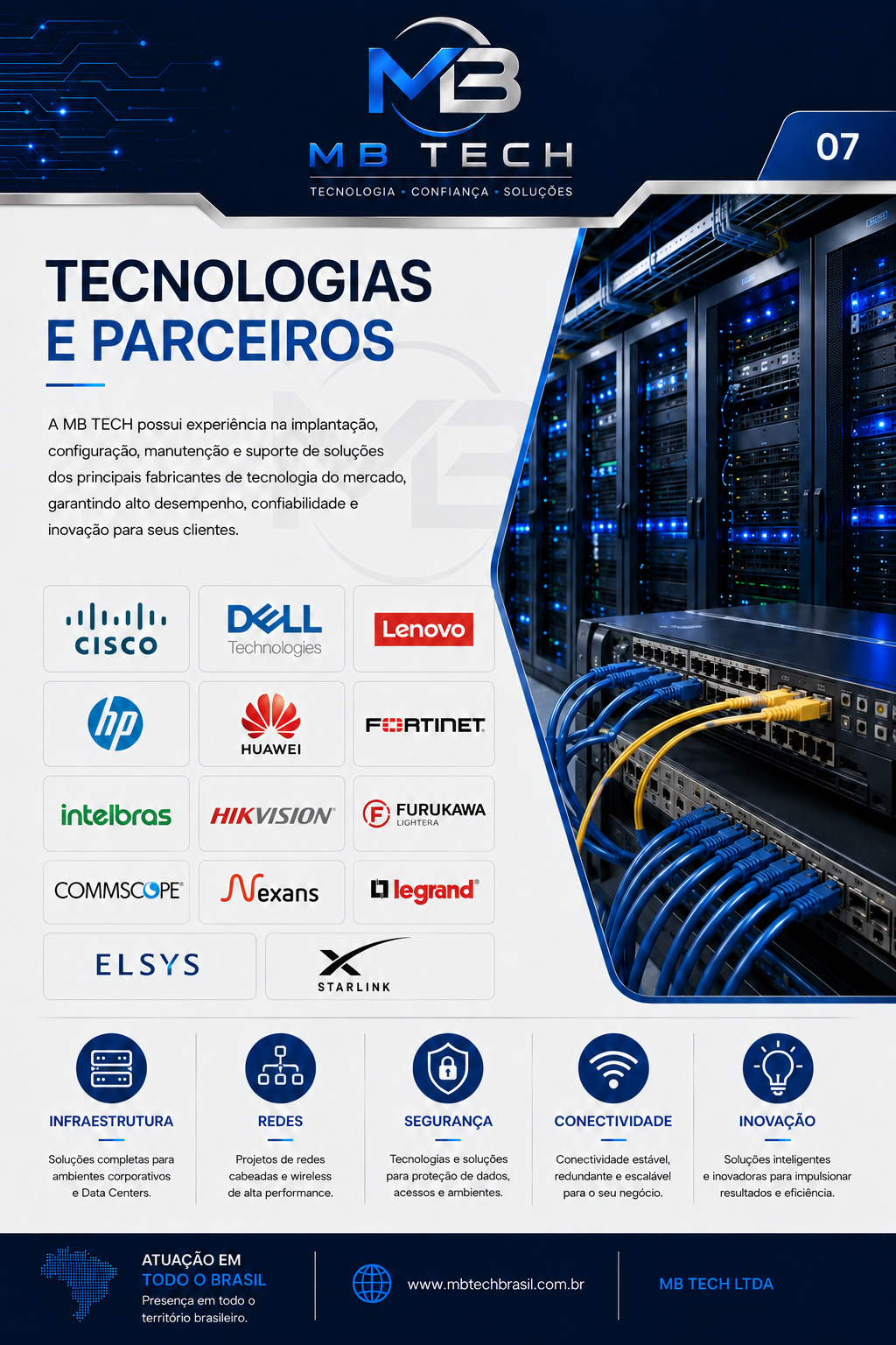 Tecnologias e parceiros da MB Tech